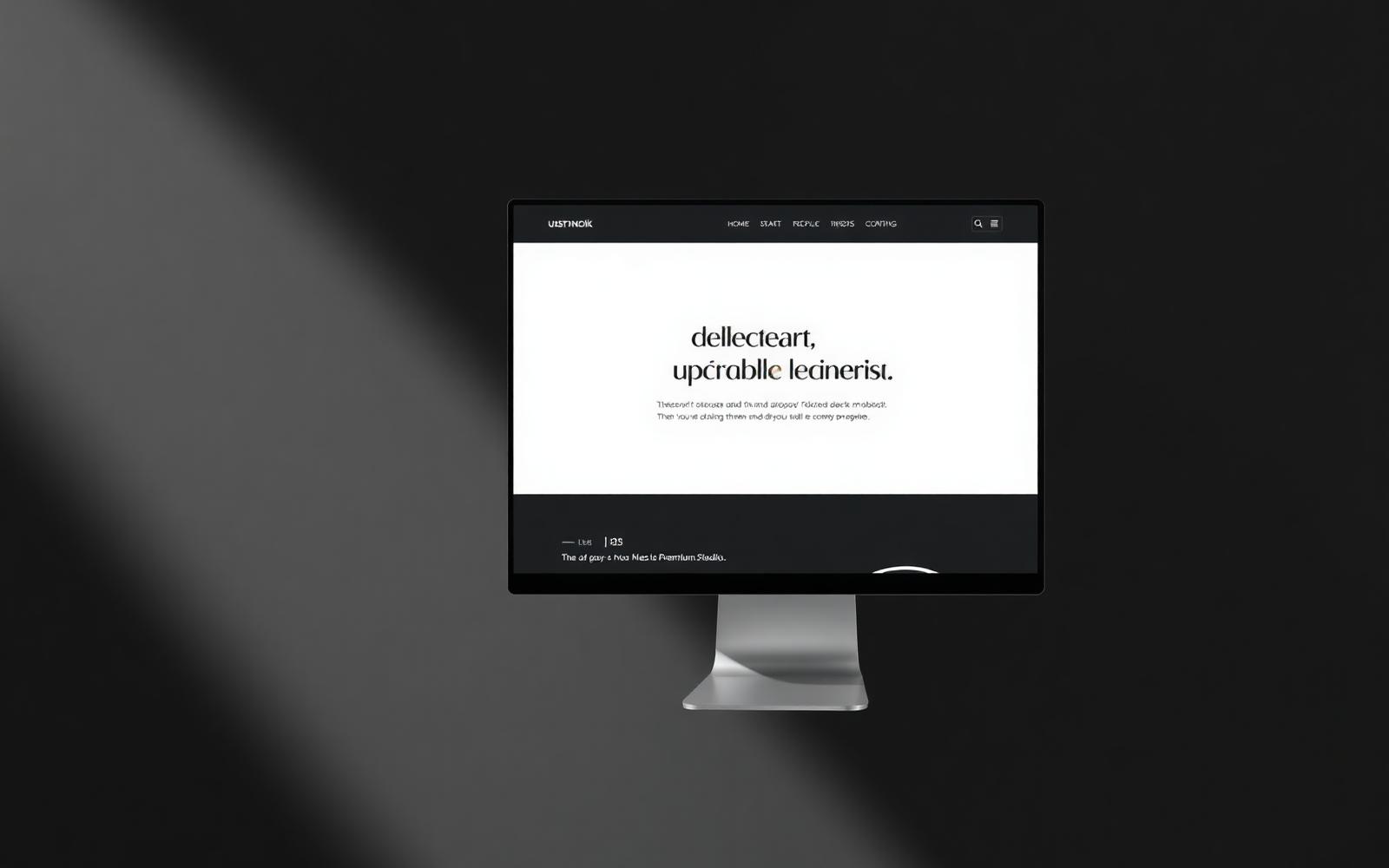 Website design shown on a desktop screen